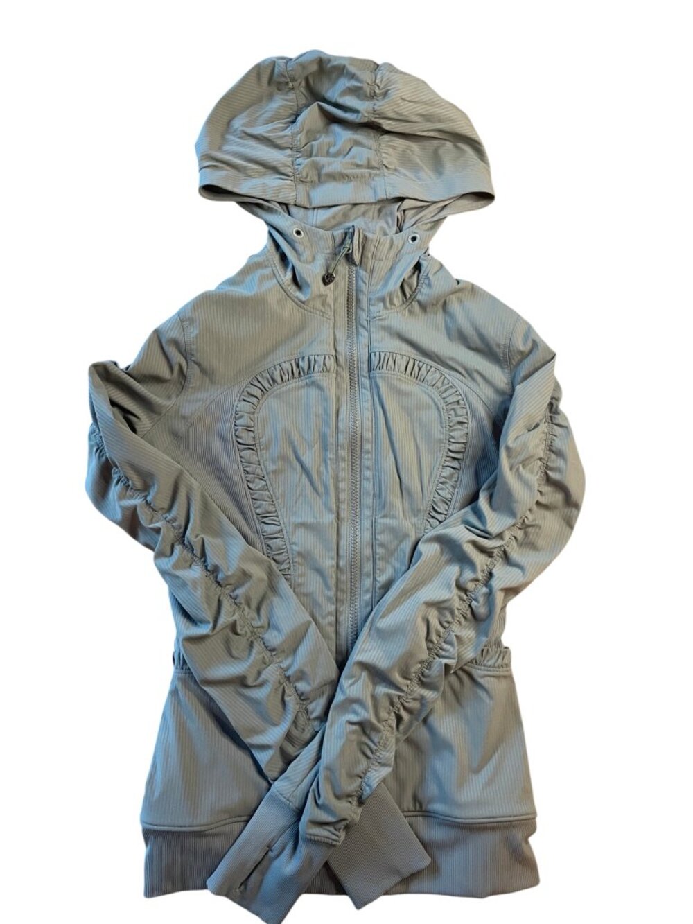 Lululemon Dance Studio Jacket Ruched Sleeve Hooded Size 4 Reversible